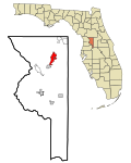 Sumter County Florida Incorporated and Unincorporated areas Wildwood Highlighted